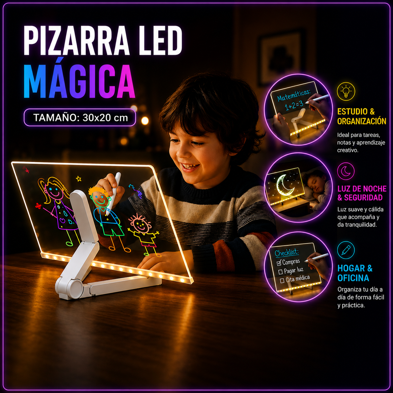 LumiDraw™ Pizarra LED Mágica