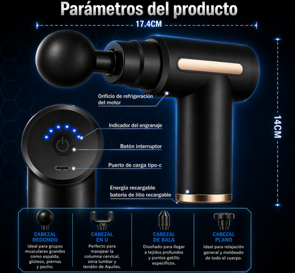 TheraPulse™ Pistola de Percusión Terapéutica