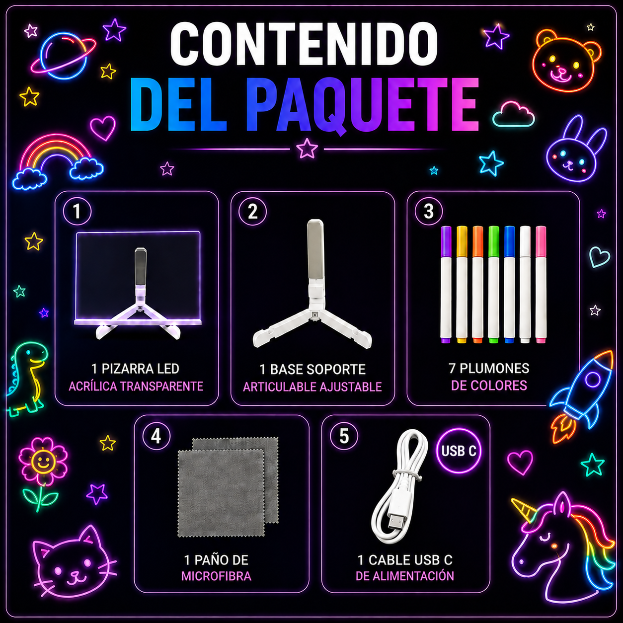 LumiDraw™ Pizarra LED Mágica